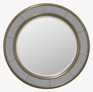 Antique Round Bevel Mirror - Transparent Silver Round Plate #1813056