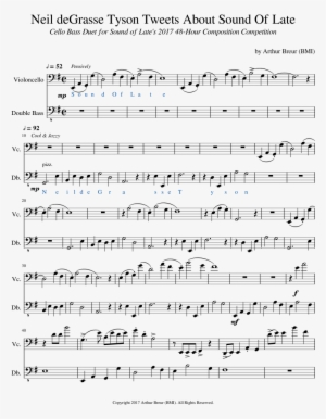 Neil Degrasse Tyson Tweets About Sound Of Late Sheet - Sheet Music #1813315