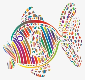Abstract Colorful Fish 6 Vector Black And White - Clipart Abstract Png #1813685