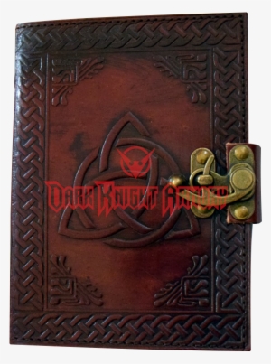 Triquetra Knot Embossed Leather Journal With Lock - Carving #1814059