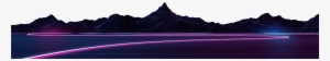 Vaporwave Rainmeter Cut Wallpaper - Vaporwave Mountains Transparent Background #1814886