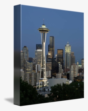 Seattle Downtown With Space Needle By Tim Knight Banner - Seattle #1815470
