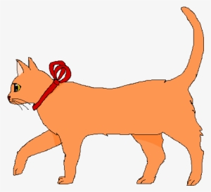 Walking Orange Cat By Bielalabka On Deviantart Banner - Cat Walking Cartoon Png #1815956