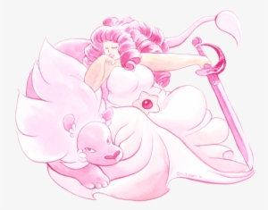 Watercolor Fan Art Rose Quartz Mothers Day Steven Universe - Steven Universe #1816044