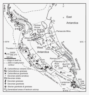 Present-day Distribution Of Devonian Sedimentary Rocks - Devonian #1817214