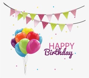 Birthday Cake Balloon Party - Happy Birthday Balloons Png #1817262