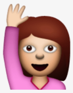 Free Png Ios Emoji Happy Person Raising One Hand Png - Emoji Levantando ...