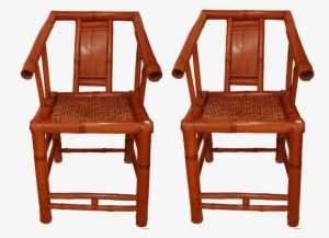 Bamboo Barber Chairs Item Number： 0764ab Pair Of Bamboo - Barber Chair #1817427