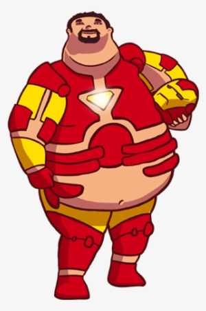 What If Superheros Let Themselves Go - Fat Iron Man Cartoon #1817704