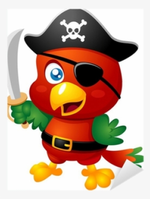Pirate Parrot Cartoon Png - Pirate Cartoon #1818293