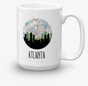 Next - Art Print: Atlanta Map Skyline At Art.com: 24x18in #1818365