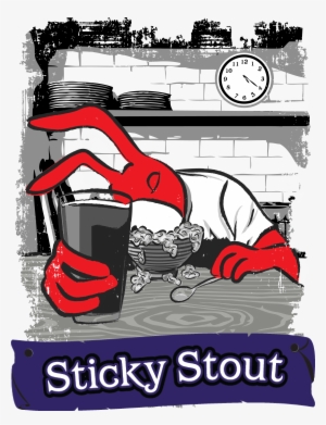 Stickystout Onwhite Wbanner - Red Hare Sticky Stout #1818534