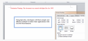 How To Set Internal Margin For Word Text Box In C - Microsoft Word #1819328