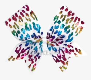 Rainbow Cheetah On White Bow #1819481