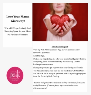 Enter To Win Mom $50 In Free Posh - Heart Giving #1820551
