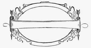 Label Frame Oval Arrows Swirls Design Image Digital - Picture Frame #1820656