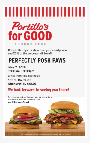 Meet Us At Portillo's - Portillo's For Good Fundraising #1820683