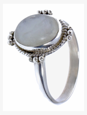 Silver Rings Moonstone Border Rope Flourishes Four #1820979