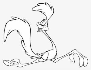 Png Transparent Library Collection Of Free Drawing - Road Runner Black And White #1821269