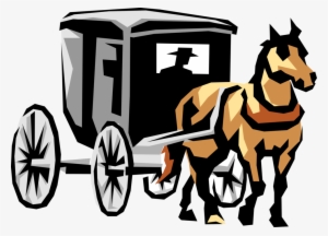 Amish Horse Drawn Image Illustration Of Pennsylvania - Horse Drawn Carriage Clipart #1821288
