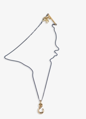 Fish Hook Necklace Gold - Necklace #1822322