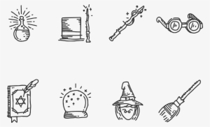 Hogwarts Hand Painted Icon Transprent Png Free - Harry Potter Magic Drawing #1822358