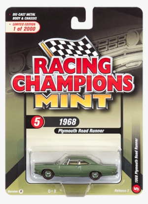 Racing Champions 1/64 1968 Plymouth Road Runner, Green - 2017 Racing ...