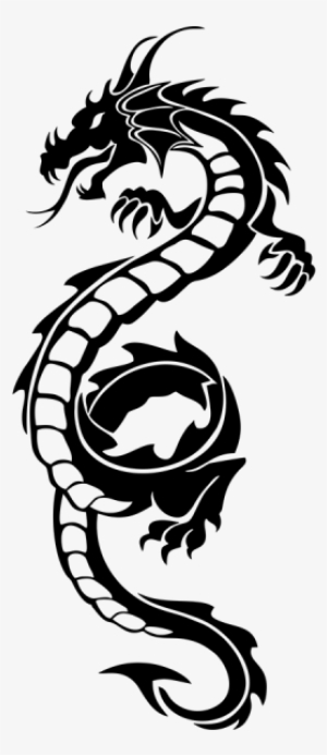 Clipart Black And White Dragon Clipart Best Symbol - Tribal Dragon ...