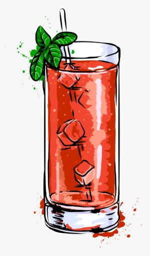 Red Drink Png - Cocktail Bloody Mary Drawing #1824658