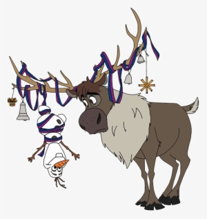 Olaf At Christmas - Sven Frozen Clip Art #1825134