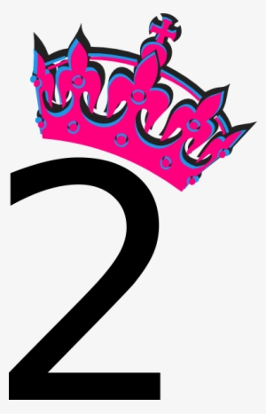 Pink Tilted Tiara And Number - Number 2 Pink #1825413