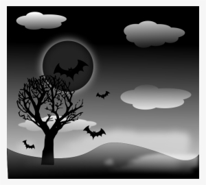 Halloween Night With Bats Vector Background - Halloween Spare Tire Cover #1826862