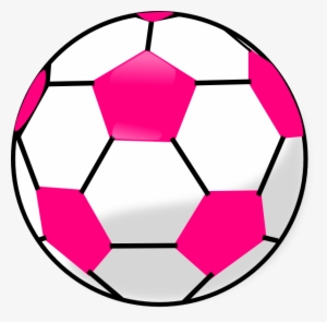 Soccer Ball With Hot Pink Hexagons Clip Art - Desenho Bola De Futebol #1827260