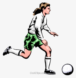 Soccer Player Dribbling Ball - Girls Soccer Clip Art #1827360