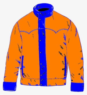 Blue Orange Coat Clip Art At Clker - Jacket Clip Art #1827557