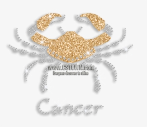 Bling Cancer Zodiac Iron-on Glitter Rhinestone Transfer - Illustration #1828612