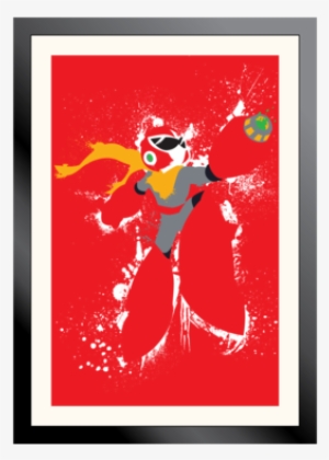 Proto Man Splatter Art Poster - Mega Man #1828715
