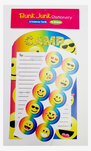 Confetti And Friends Emoji Fold Over Stationery - Camp Emoji Foldover Stationery Set #1829890
