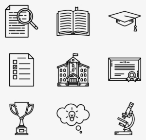 Linear Detailed High School Elements - Illustration #1830523