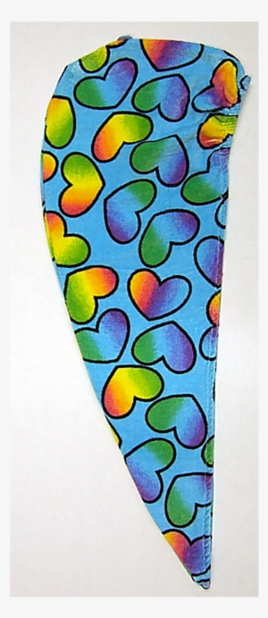 Confetti And Friends Heart Hair Wrap - Bunk Junk Rainbow Heart Towel Turban #1830567