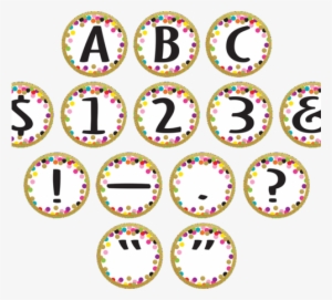 Confetti Circle Letters - Circle Confetti Letters Teacher #1830569