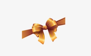 Golden Bow Ribbon Png High-quality Image - Nơ Ruy Băng Vector #1831289