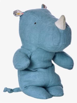 Little Blue Rhino - Maileg Safari Friends - Little Rhino - Blue #1831377