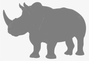 Rhino Clipart Silhouette - Rhino Silhouette Clip Art #1831468