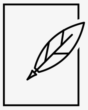 Feather Pen And Paper Outline Comments - Pen And Paper Logo #1831547