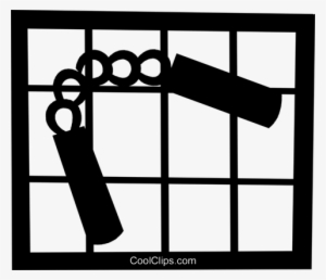 Nunchaku Nunchucks Royalty Free Vector Clip Art Illustration #1832065
