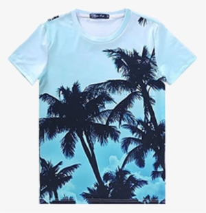 Summer Shades T-shirt Getonfleek - Palm Tree Shadow Background #1832310