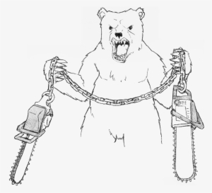 Draw A Bear Wielding Chainsaw-nunchucks For 1 Mil [archive] - Drawing Chainsaw #1832337