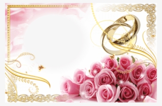 Wedding Border Png - Pink Wedding Frame Background #1833324
