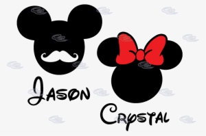 Mickey Mouse Mustaches Minnie Mouse Bow With Custom - Mickey Mouse Names Clipart #1834806